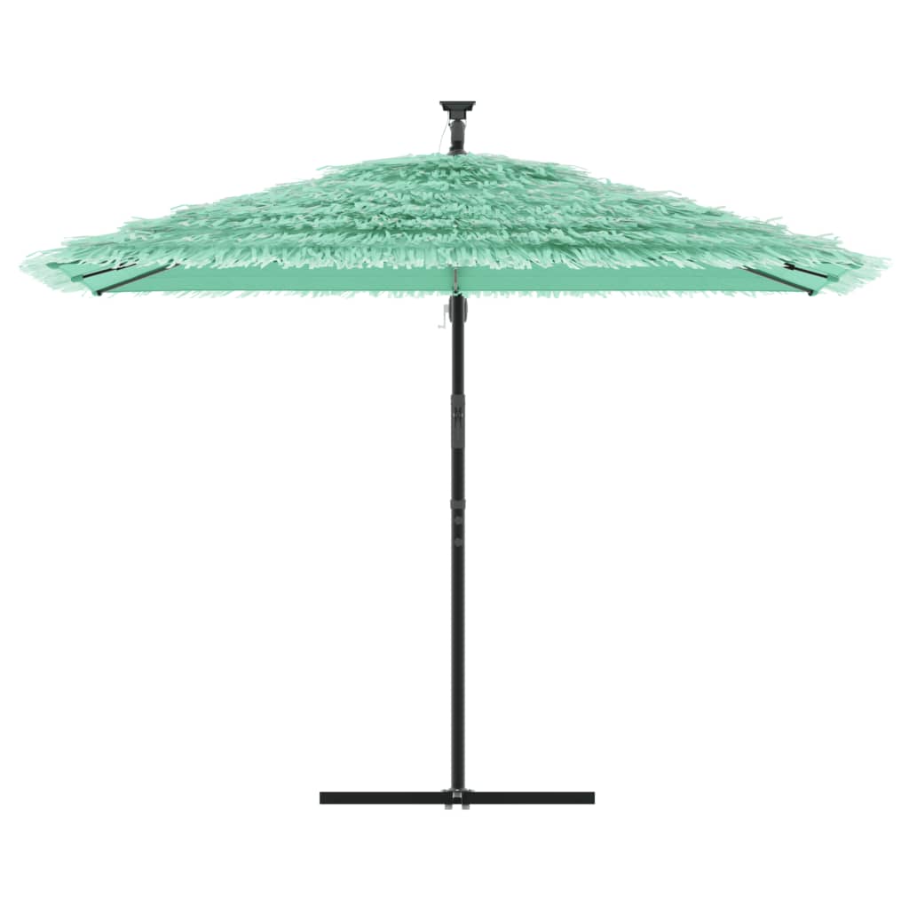 Umbrelă soare de grădină cu stâlp din oțel verde 290x290x238 cm