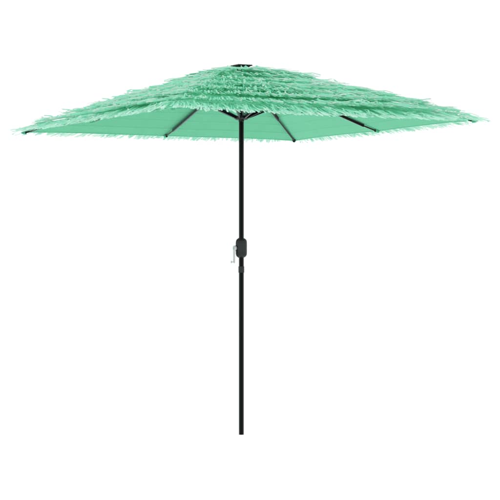 Umbrelă soare de grădină cu stâlp din oțel verde 248x248x248 cm