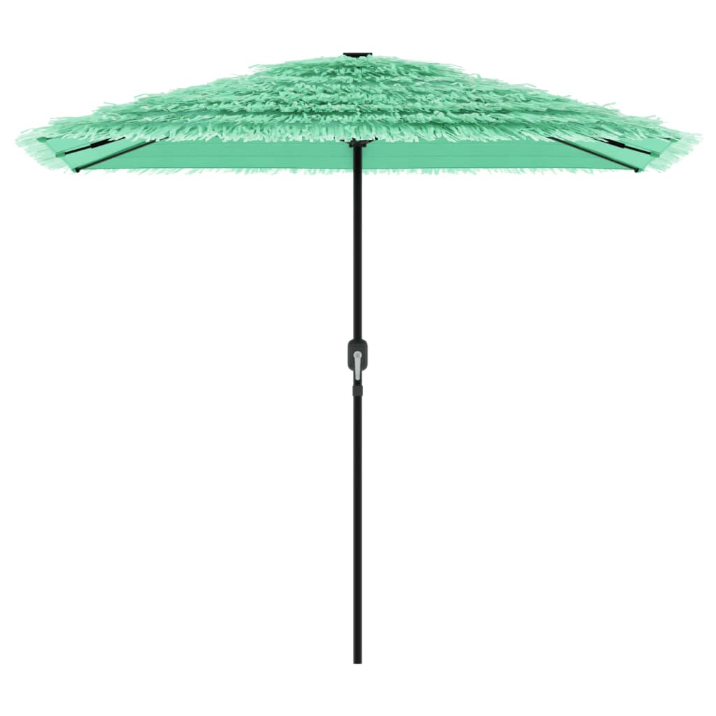 Umbrelă soare de grădină cu stâlp din oțel verde 248x248x248 cm