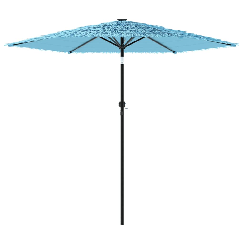 Umbrelă soare de grădină stâlp din oțel, albastru 223x223x213cm