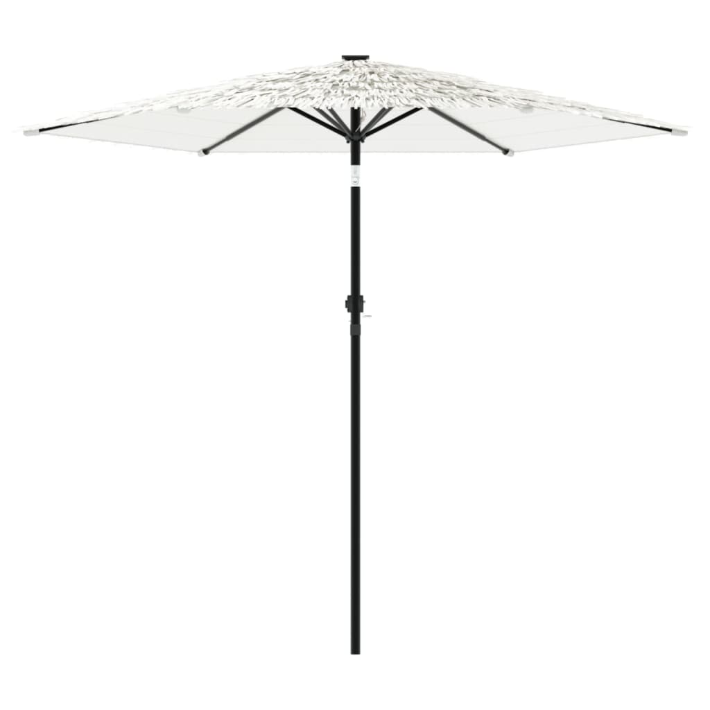 Umbrelă soare de grădină stâlp din oțel, alb 223x223x213cm