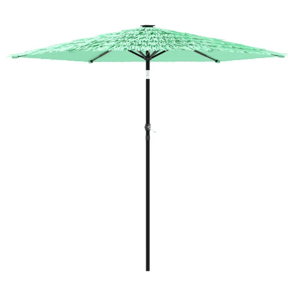 Umbrelă soare de grădină cu stâlp din oțel verde 268x268x226 cm