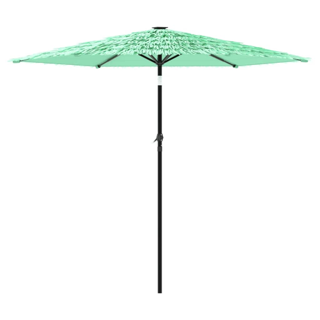 Umbrelă soare de grădină cu stâlp din oțel verde 268x268x226 cm