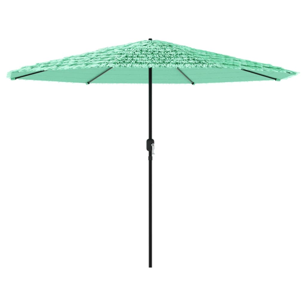 Umbrelă soare de grădină cu stâlp din oțel verde 324x324x247 cm