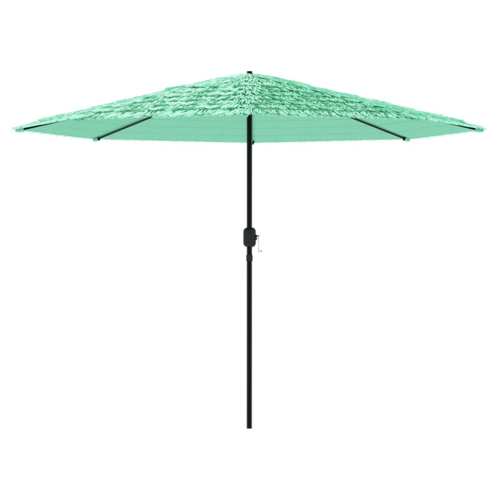 Umbrelă soare de grădină cu stâlp din oțel verde 324x324x247 cm