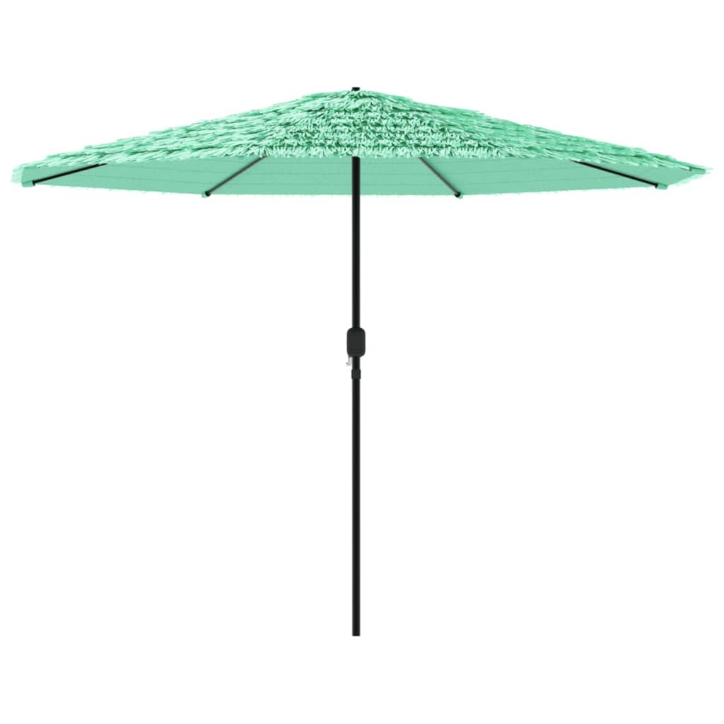 Umbrelă soare de grădină cu stâlp din oțel verde 324x324x247 cm