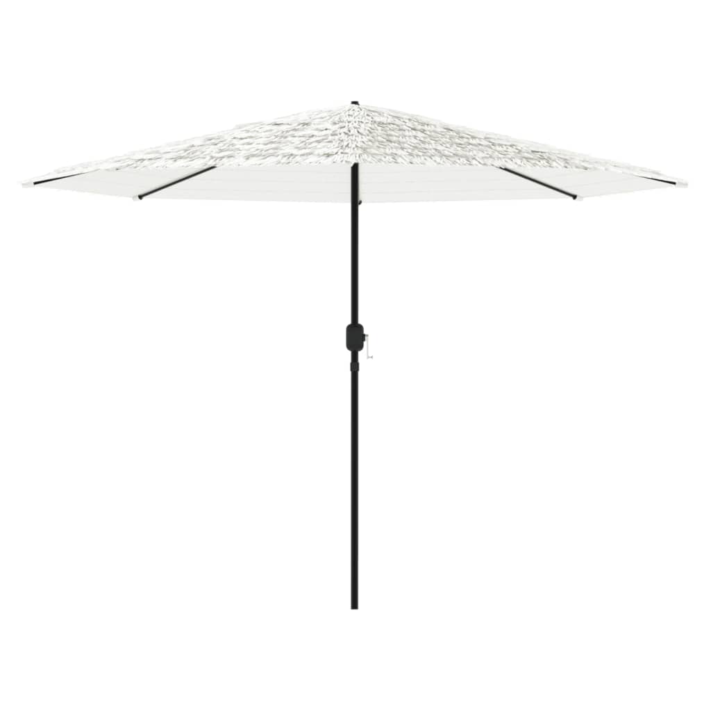 Umbrelă soare de grădină stâlp din oțel, alb 324x324x247 cm