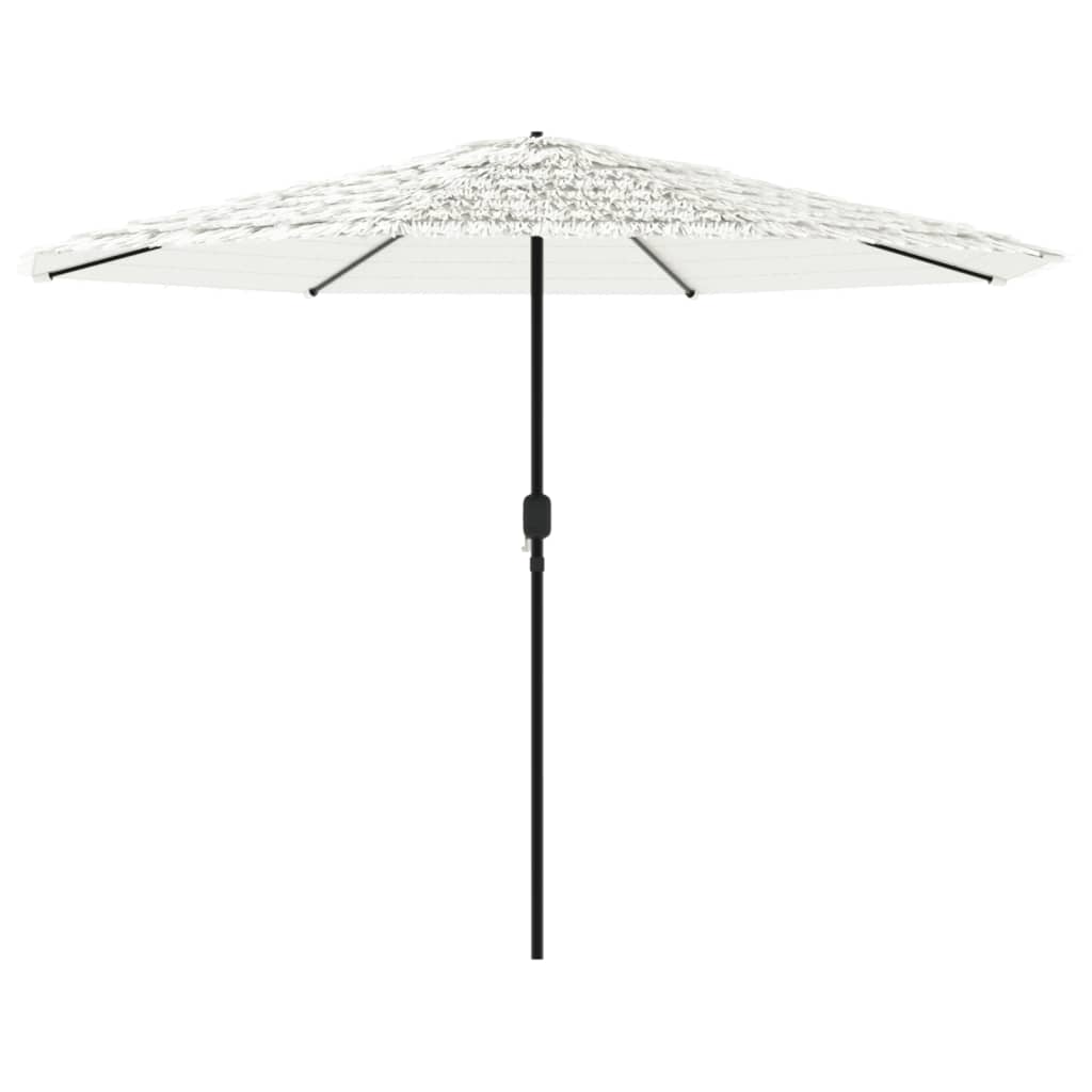 Umbrelă soare de grădină stâlp din oțel, alb 324x324x247 cm