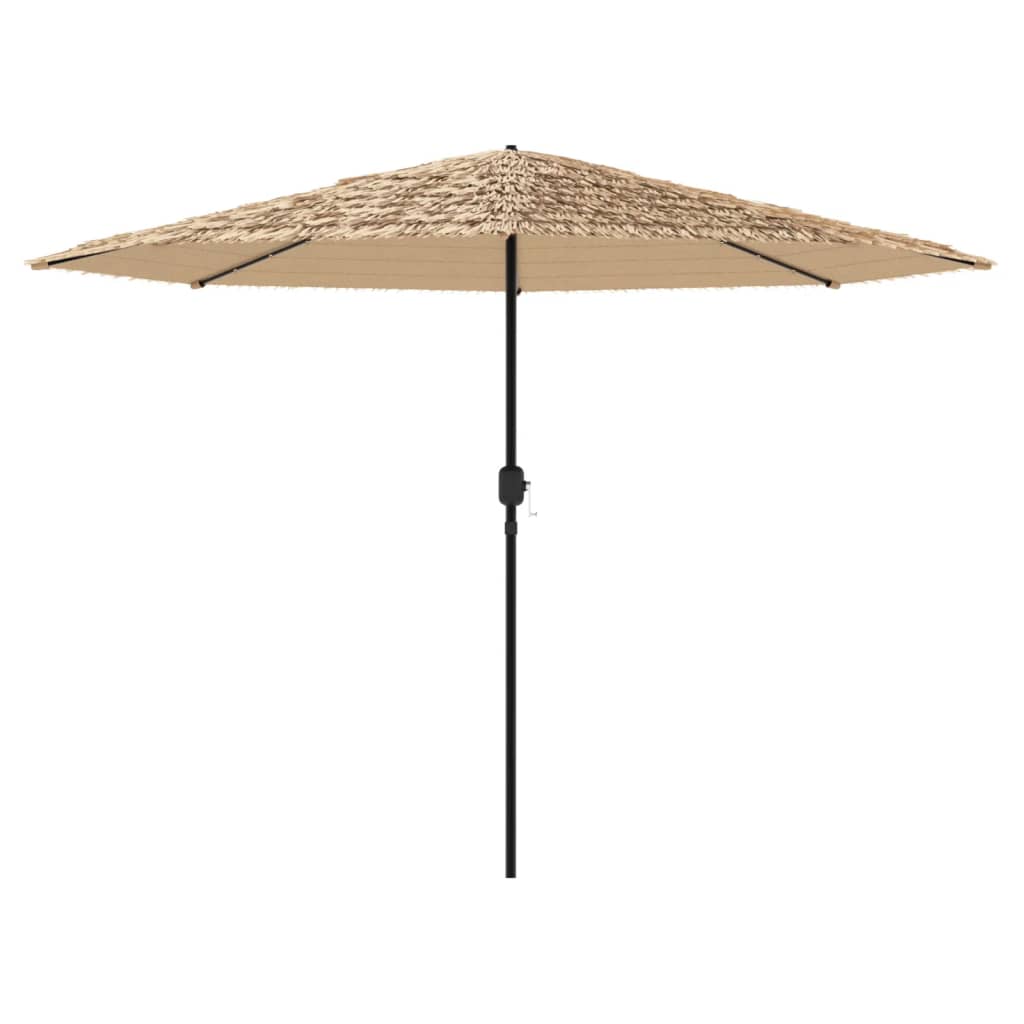 Umbrelă soare de grădină cu stâlp din oțel, maro 388x388x248 cm