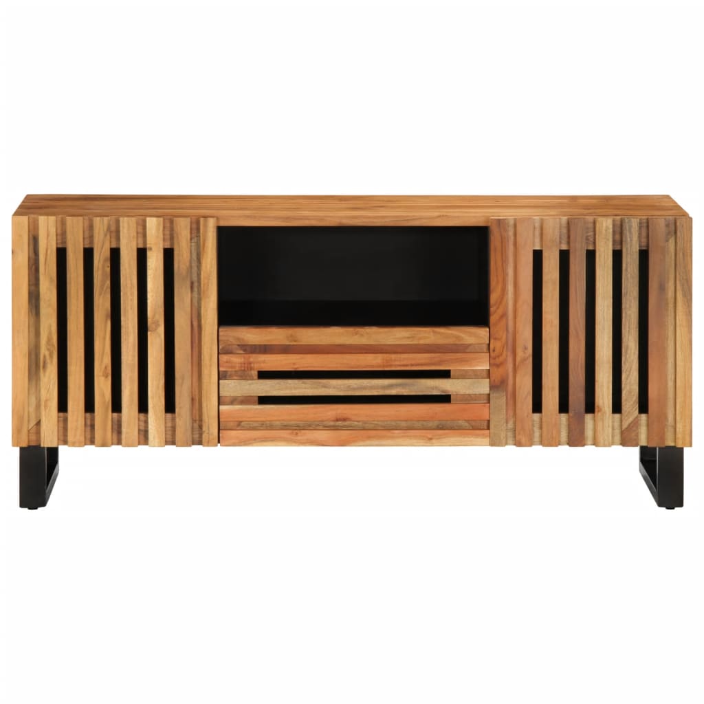 Dulap TV, 100x34x46 cm, lemn masiv de acacia