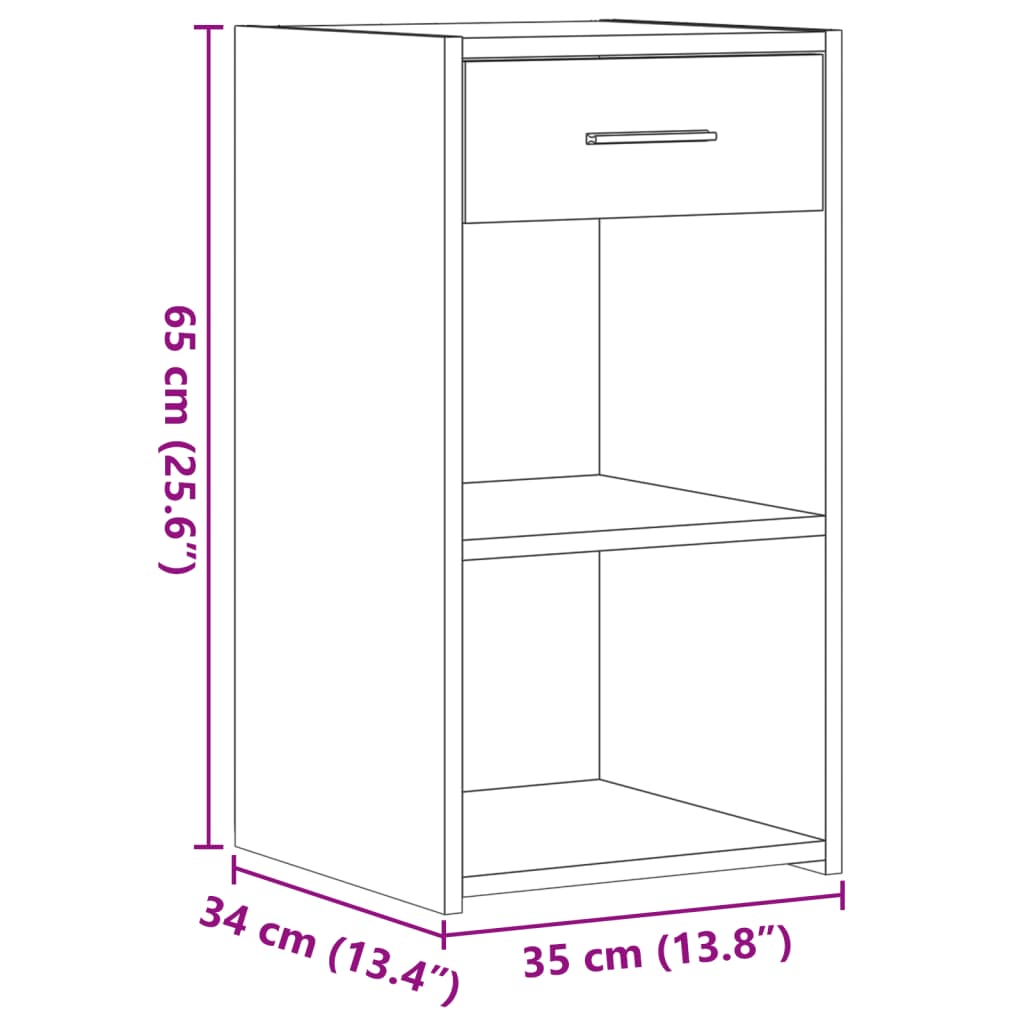 Noptiere, 2 buc., negru, 35x34x65 cm, lemn prelucrat