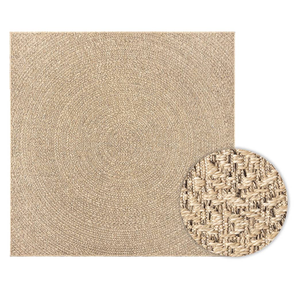 Covor ZIZUR aspect iută, 240x240cm, pentru interior și exterior