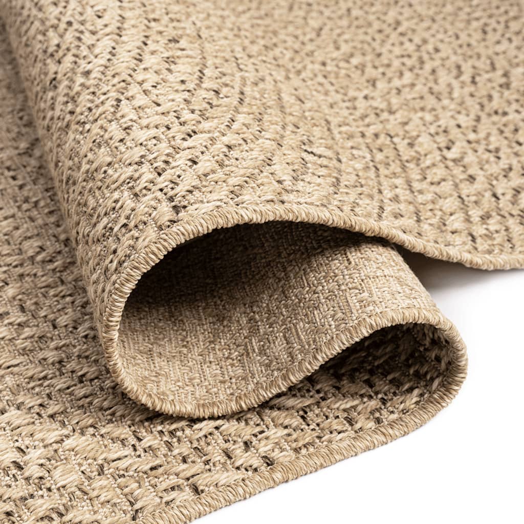 Covor ZIZUR aspect iută, 240x240cm, pentru interior și exterior