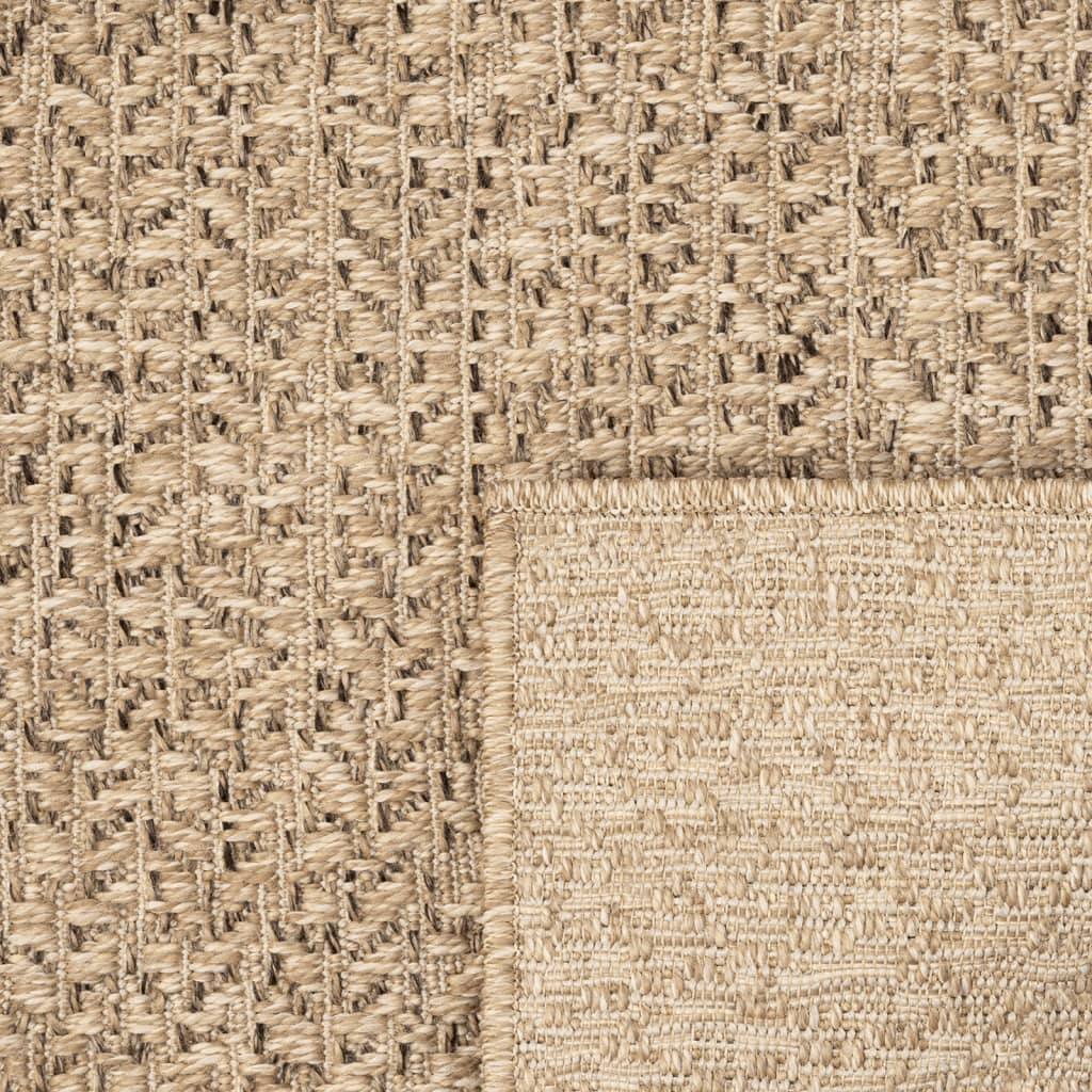 Covor ZIZUR aspect iută, 240x240cm, pentru interior și exterior