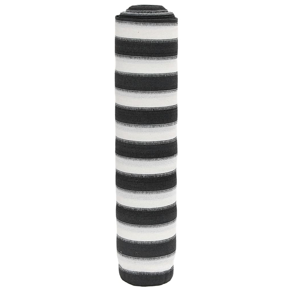Plasă protecție intimitate, antracit/alb, 1x50 m, HDPE, 75 g/m²