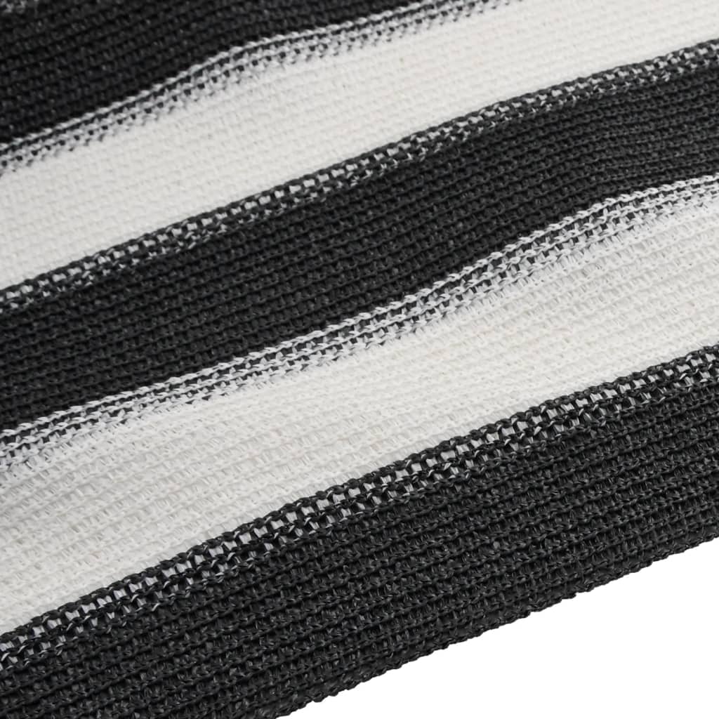 Plasă protecție intimitate, antracit/alb, 1x50 m, HDPE, 75 g/m²