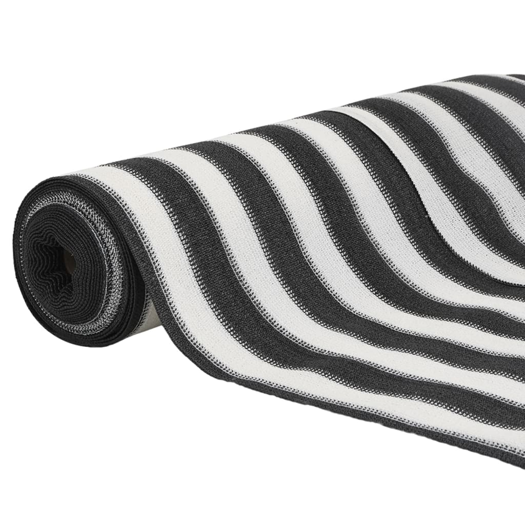 Plasă protecție intimitate antracit/alb 1,2x10 m HDPE 75 g/m²