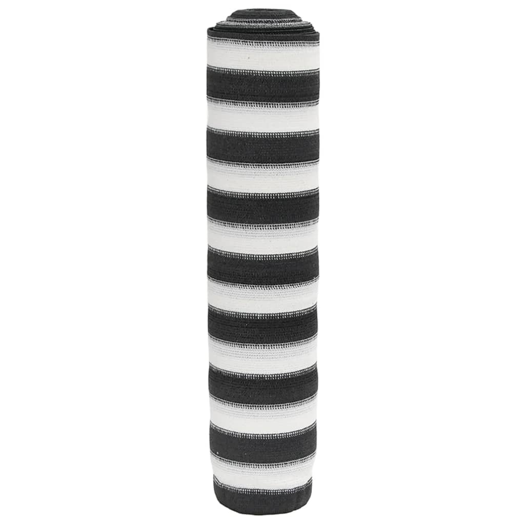 Plasă protecție intimitate, antracit/alb, 2x10 m, HDPE, 75 g/m²