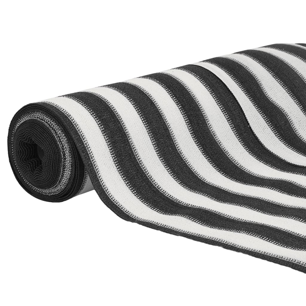 Plasă protecție intimitate, antracit/alb, 2x10 m, HDPE, 75 g/m²