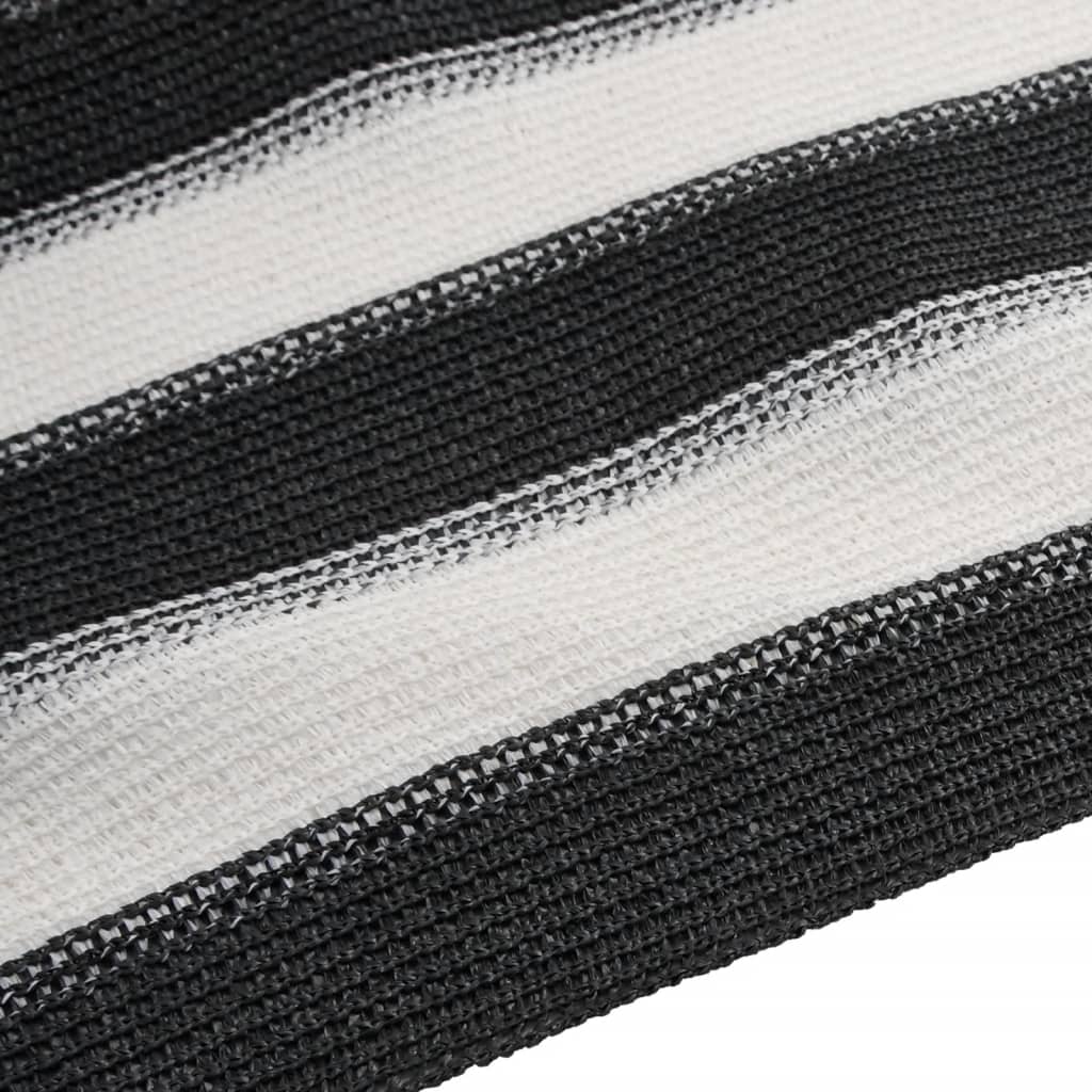 Plasă protecție intimitate, antracit/alb, 2x10 m, HDPE, 75 g/m²