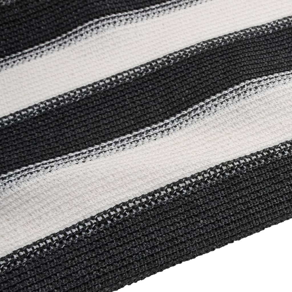 Plasă protecție intimitate, antracit/alb, 2x25 m, HDPE, 75 g/m²