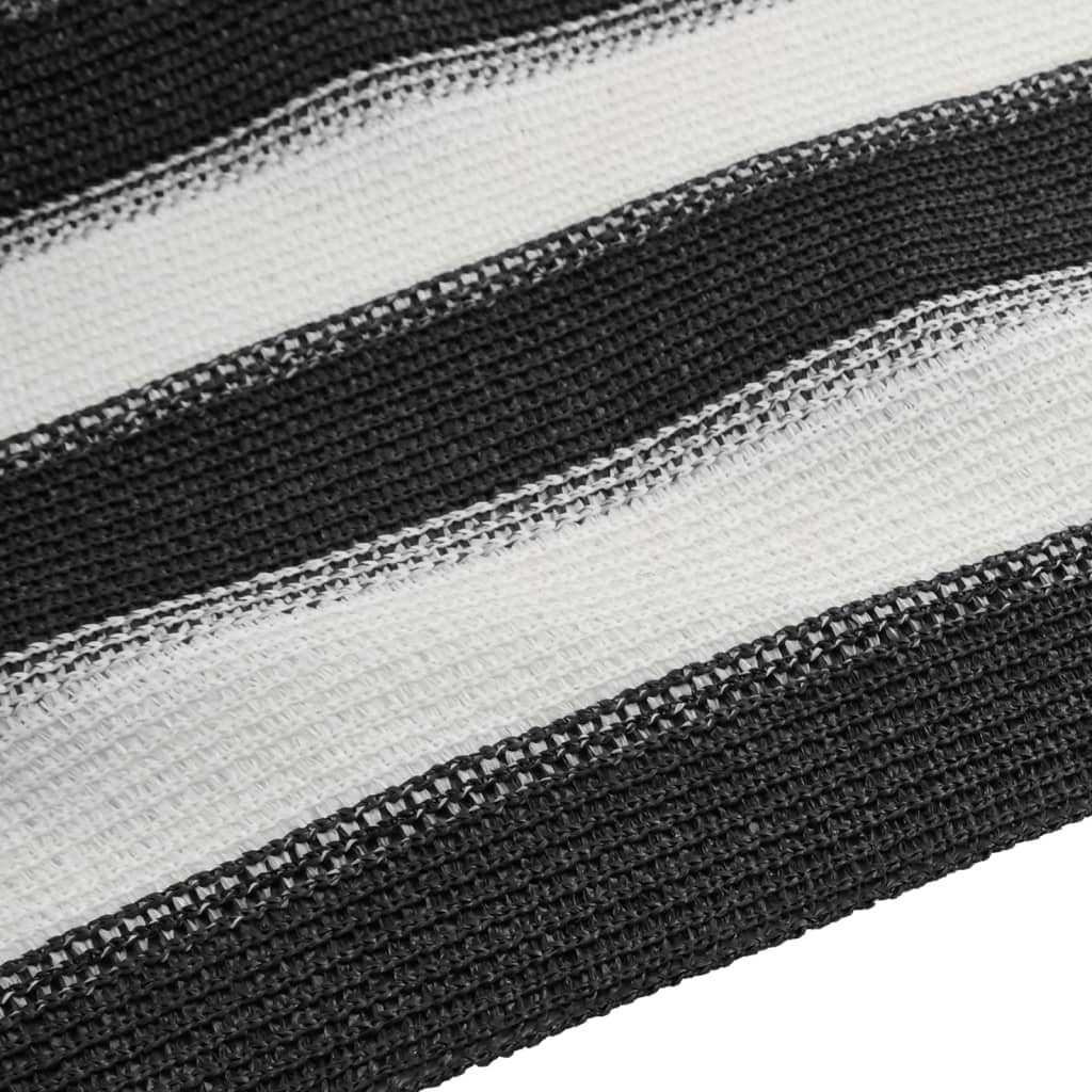 Plasă protecție intimitate antracit/alb 2x25 m, HDPE 150 g/m²