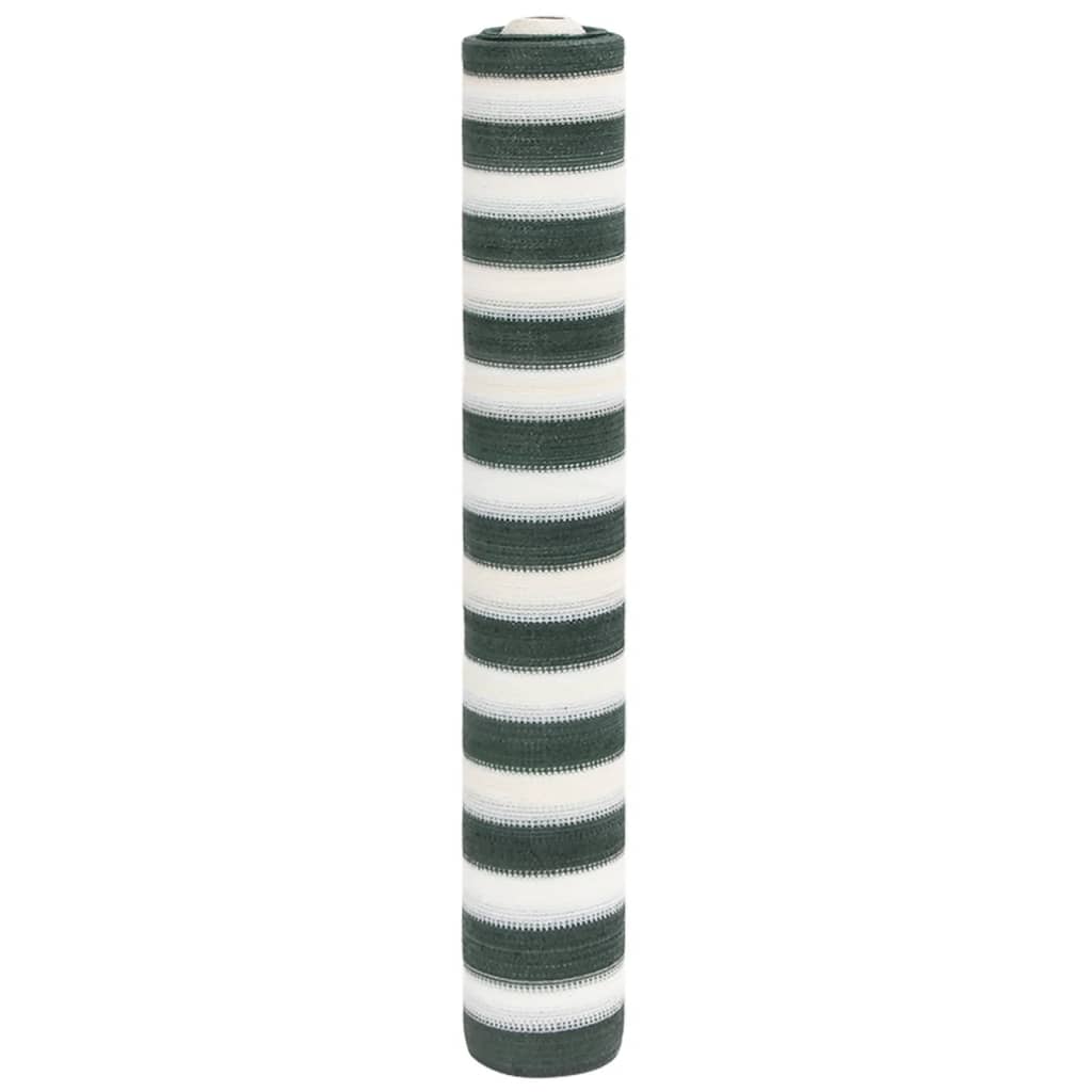 Plasă protecție intimitate, verde/alb, 1,5x50 m, HDPE, 75 g/m²