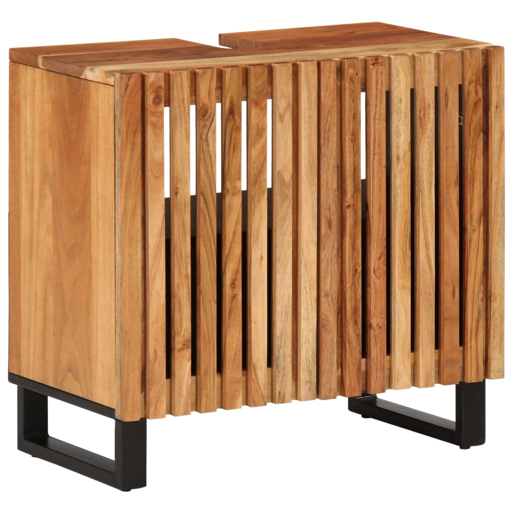 Set mobilier de baie, 2 piese, lemn masiv de acacia