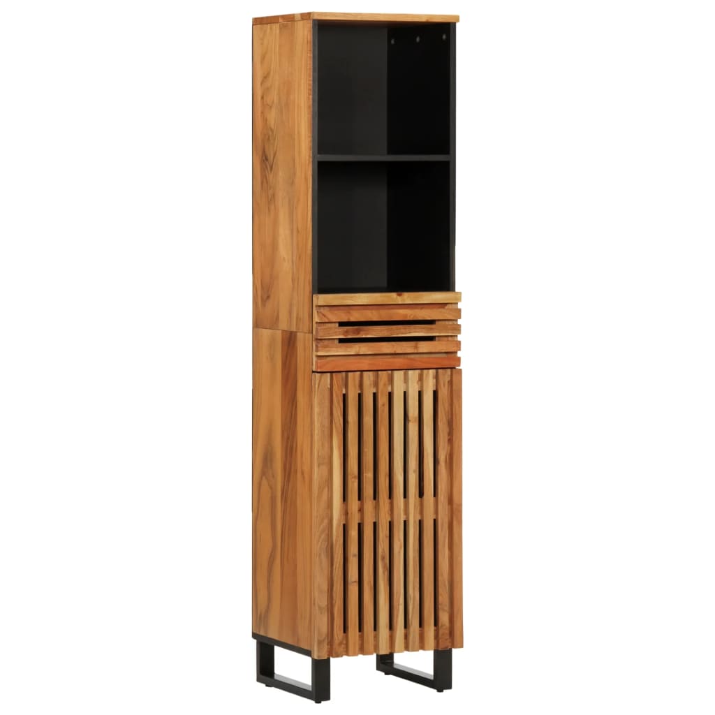 Set mobilier de baie, 4 piese, lemn masiv de acacia