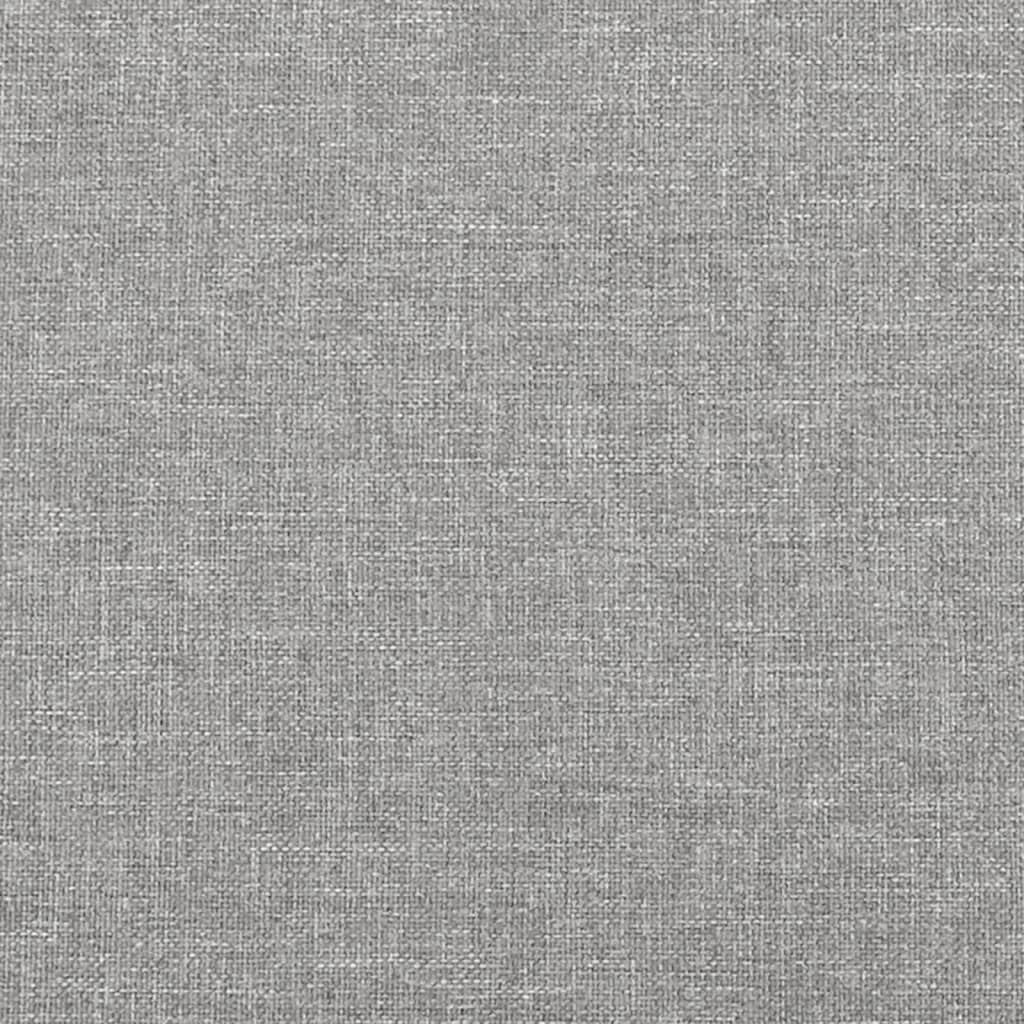 Pat cu arcuri, saltea și LED, gri deschis, 120x190 cm, textil