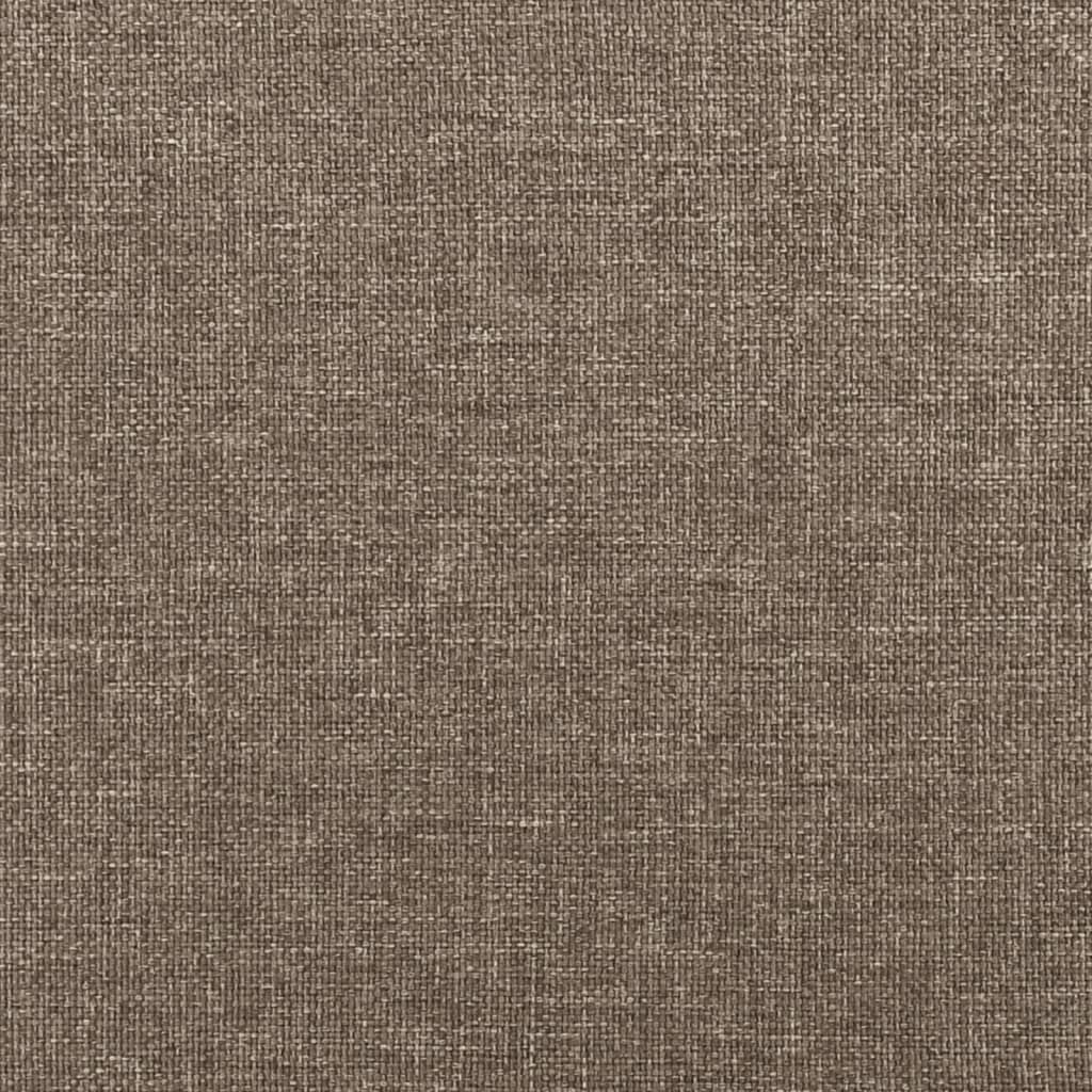 Pat cu arcuri, saltea și LED, gri taupe, 120x190 cm, textil