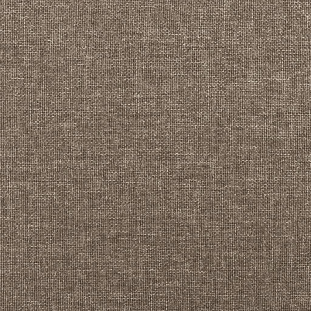 Pat cu arcuri, saltea și LED, gri taupe, 120x190 cm, textil