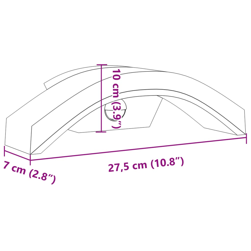 Lămpi exterioare de perete cu LED/senzor 2 buc. negru aluminiu