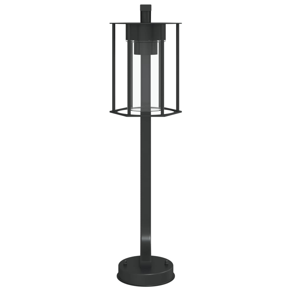 Lampă exterioară de podea, negru, 60 cm, oțel inoxidabil