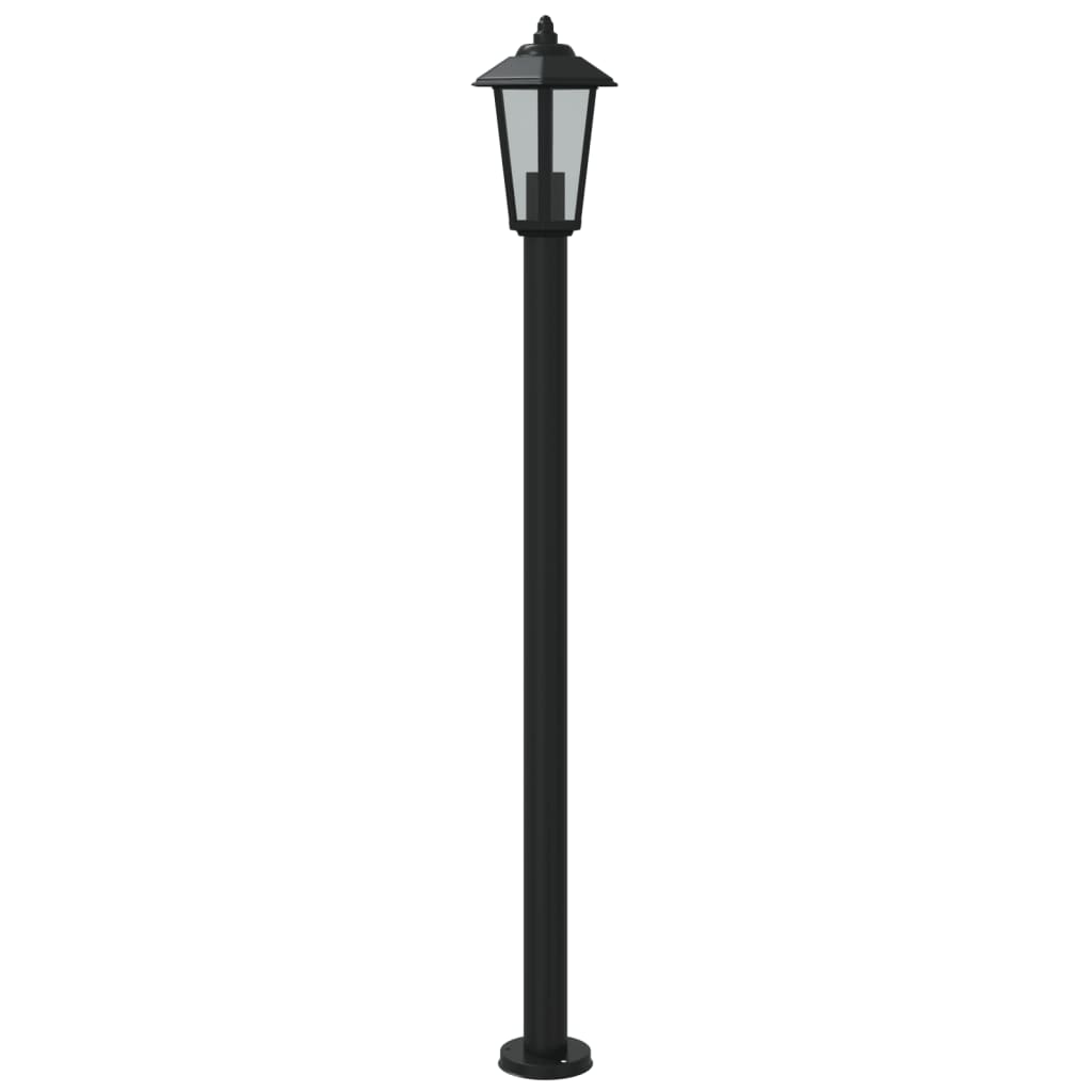 Lampă exterioară de podea, negru, 120 cm, oțel inoxidabil