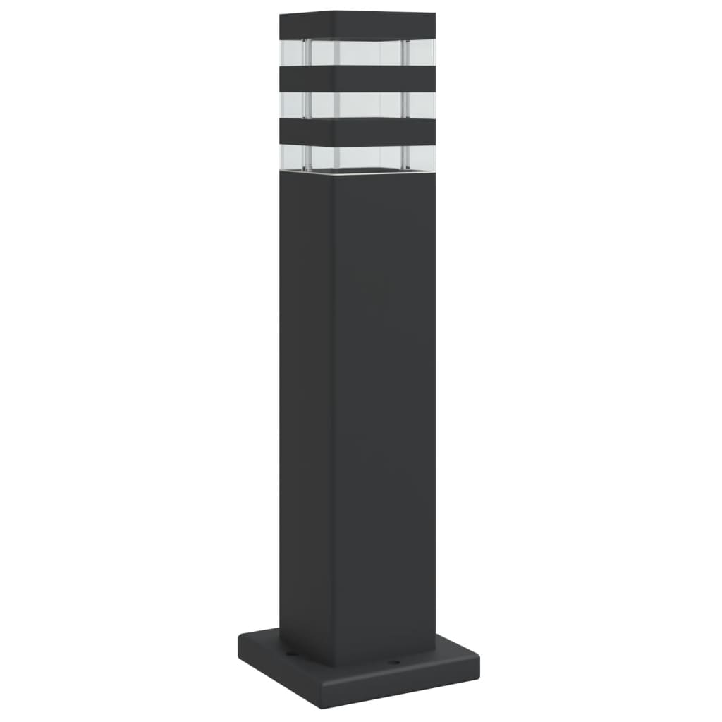 Lampă de podea de exterior, negru, 50 cm, aluminiu