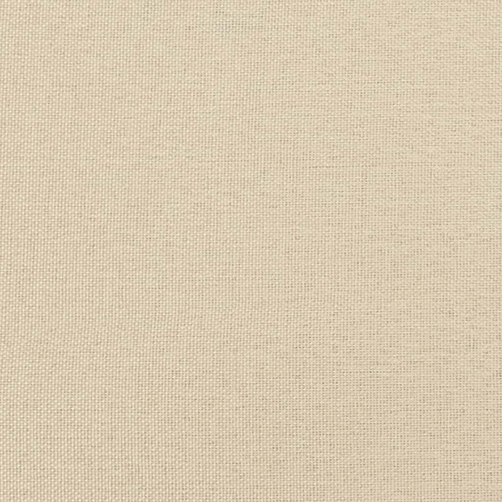 Canapea cu 3 locuri cu pernuțe, crem, 210 cm, textil