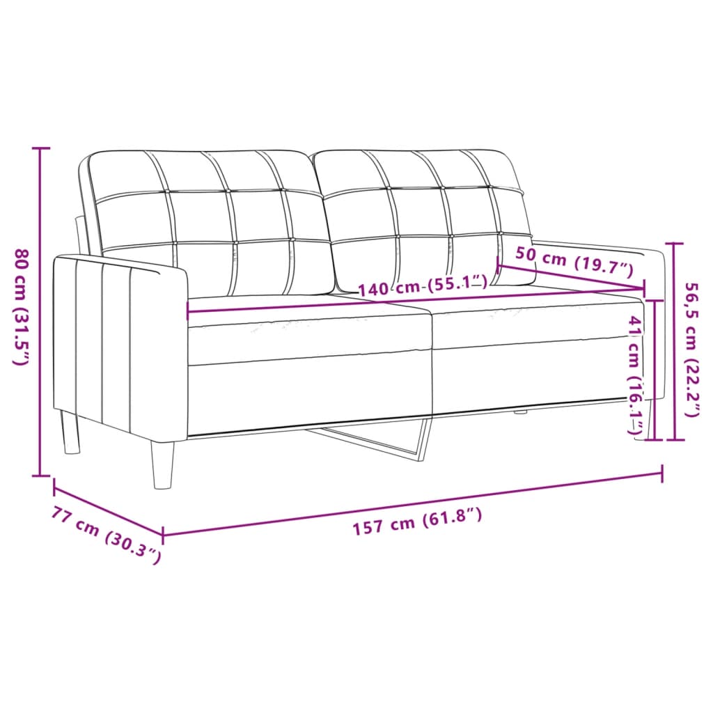 Set de canapele, 2 piese, gri deschis, material textil