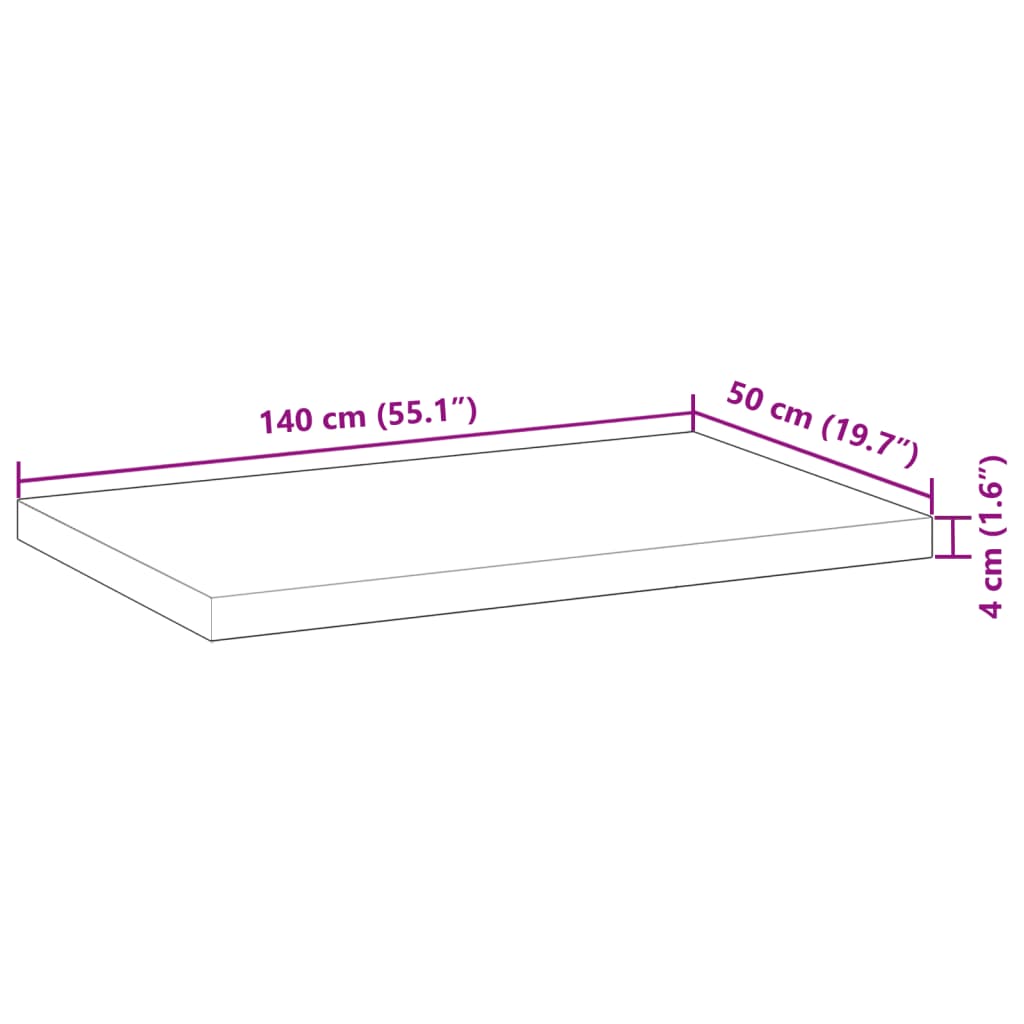 Blat de birou finisat cu ulei, 140x50x4 cm, lemn masiv acacia