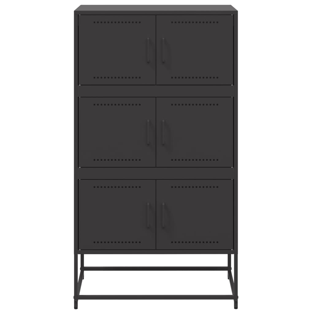 Dulap, negru, 68,5x38,5x123,5 cm, oțel