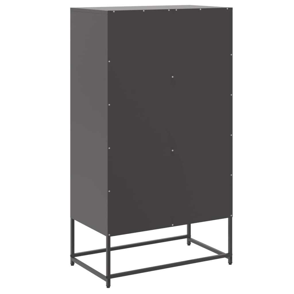 Dulap, negru, 68,5x38,5x123,5 cm, oțel