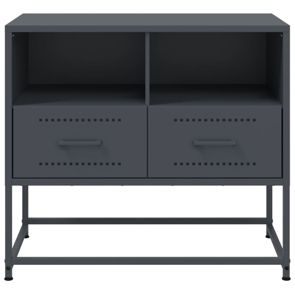 Dulap TV, antracit, 68x39x60,5 cm, oțel