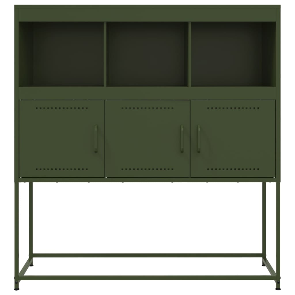 Dulap, verde măsliniu, 100,5x39x107 cm, oțel