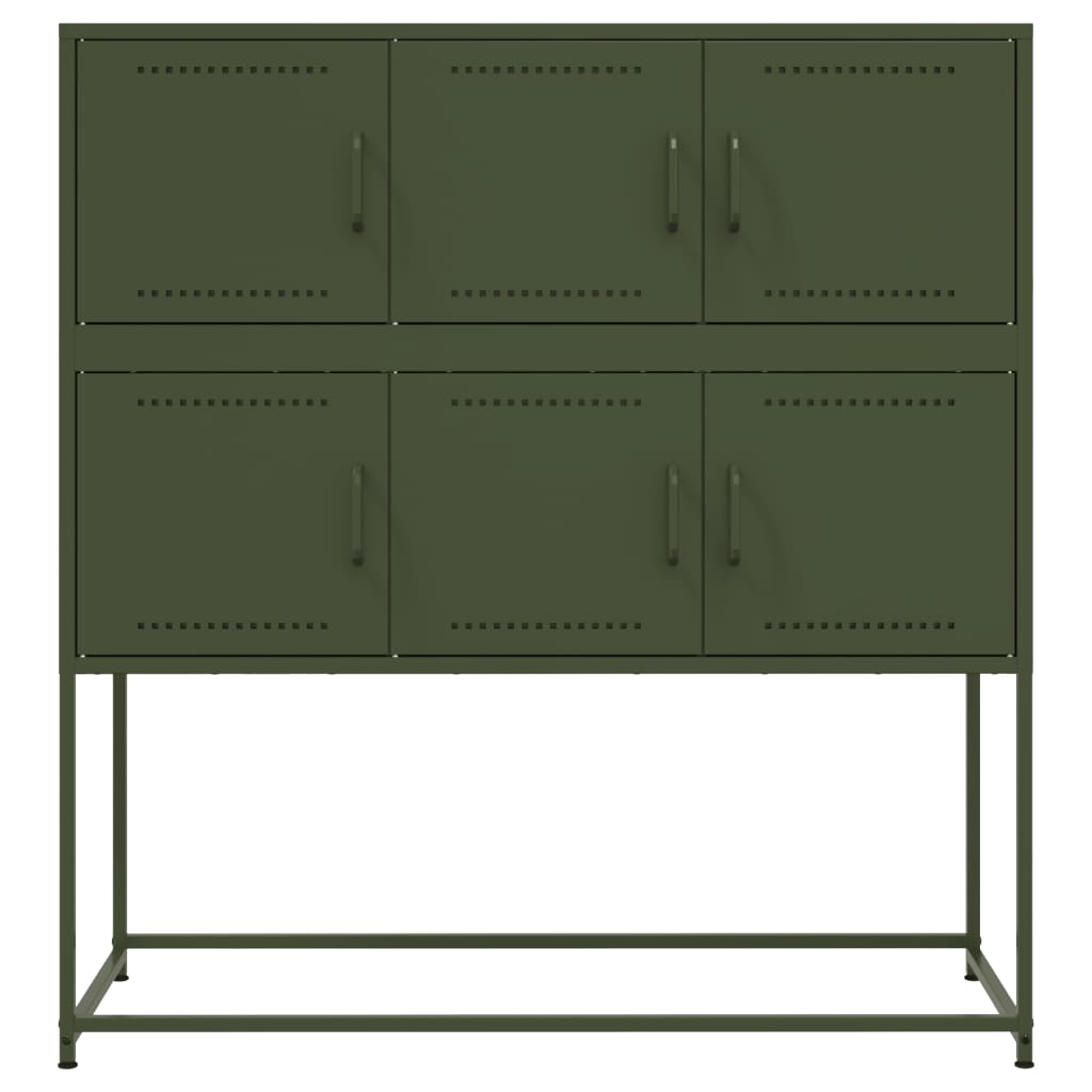 Dulap, verde măsliniu, 100,5x39x107 cm, oțel