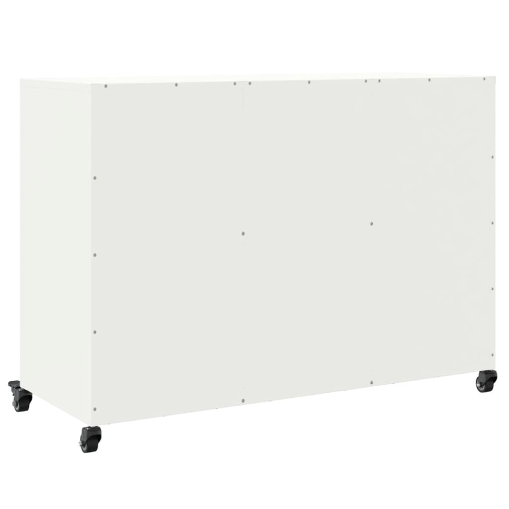 Dulap, alb, 100,5x39x72 cm, oțel