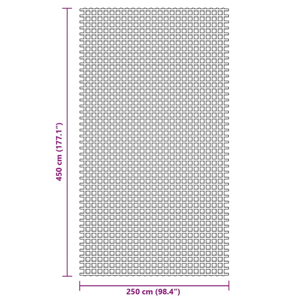 Covoraș de camping, verde, 4,5x2,5 m