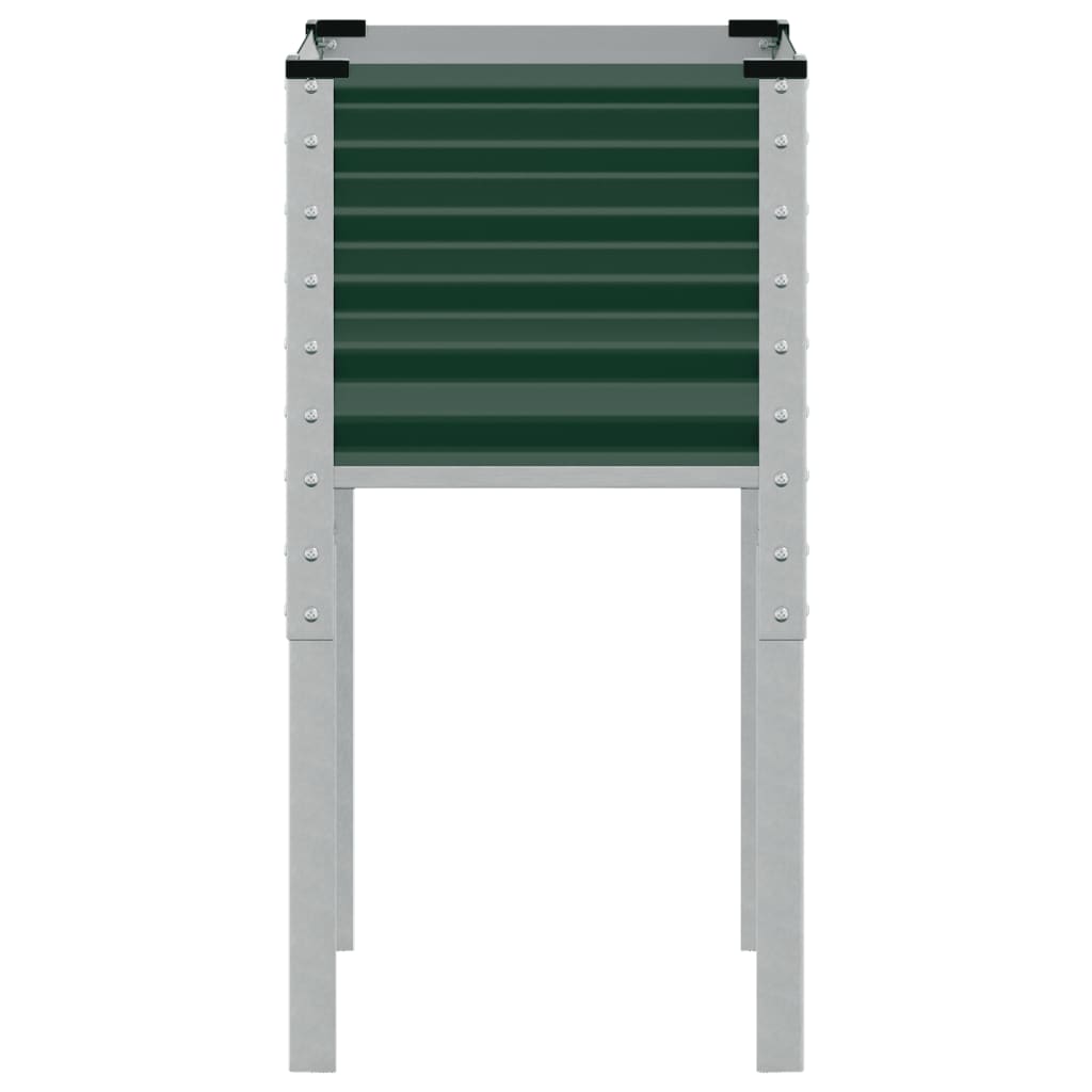 Jardinieră de grădină, verde, 45x45x88 cm, oțel