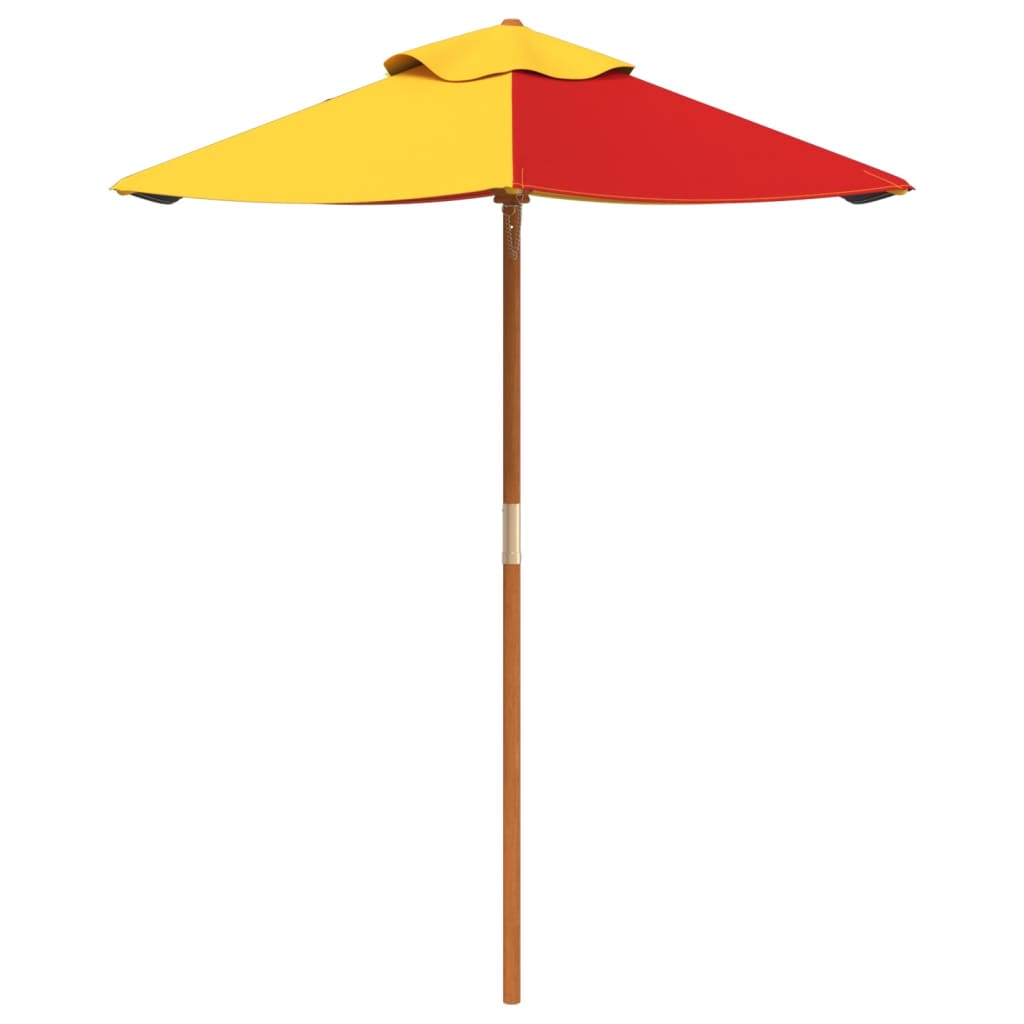 Umbrelă de grădină pentru copii cu stâlp din lemn, Ø120x140 cm