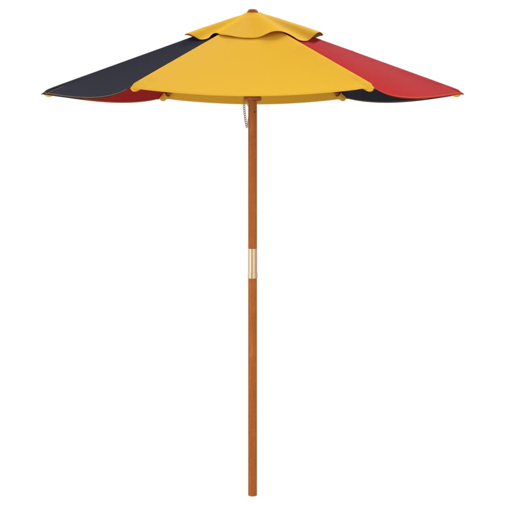 Umbrelă de grădină pentru copii cu stâlp din lemn, Ø120x140 cm