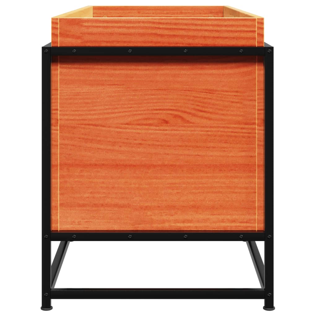 Jardinieră de grădină, maro ceruit, 100x40x50cm, lemn masiv pin